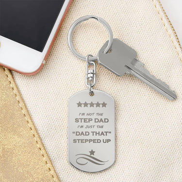 To My Stepdad - Love Tag Keychain - SLDDL0043 - Sunshine Letters Co